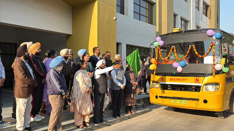 Recently, Aam Aadmi Party MLA Sardar Kulwant Singh started bus transportation service for students of School of Eminence from Phase 11.